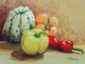 Peppers and Squash by Valerie Davies
