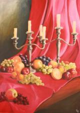 Candlabra with Pomegranates by Sally Langdown