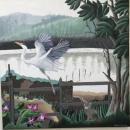 Heron in Bow Creek by Isobel Langton
